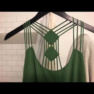 Green dress with intricate back